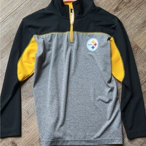 Boys Steelers quarter zip shirt